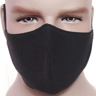 Mondkapje mondmasker wasbaar herbruikbaar zwart L/XL