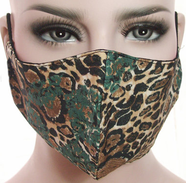 Mondkapje mondmasker wasbaar stoffen herbruikbaar jungle print luipaard