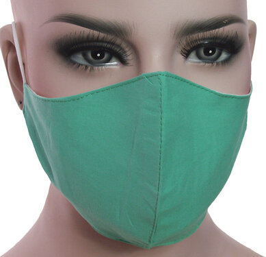 Mondkapje mondmasker wasbaar stoffen herbruikbaar kleur groen