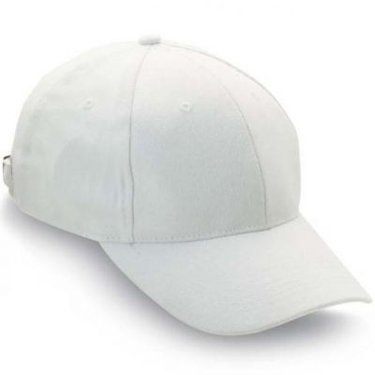 Katoenen baseball cap kleur wit