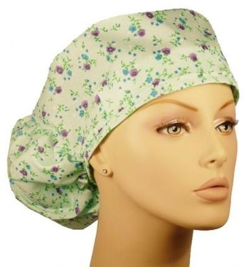 BANDANACAP SPRING FLOWERS Extra grote bandana voor lang haar