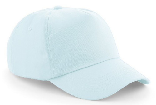 Katoenen zomerpet baseball cap kleur licht pastell blauw maat one size achter verstelbaar