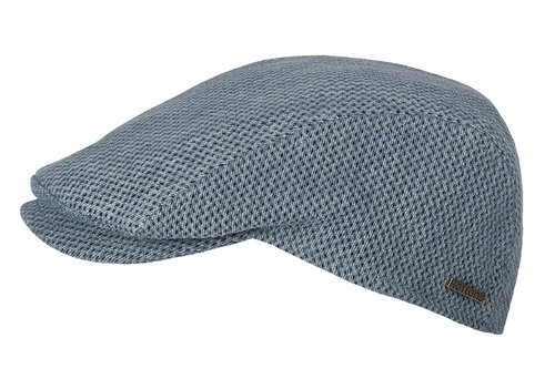 Hatland Wisse katoenen zomerpet flatcap in jeansblauw 