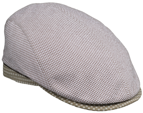 Katoenen flatcap zomerpet met ruitje 