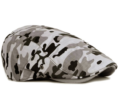 Driver cap zomerpet grijze camouflage print