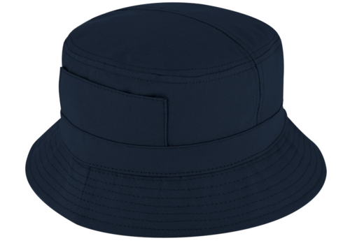 Katoenen bucket hat vissershoedje zonnehoed kleur blauw