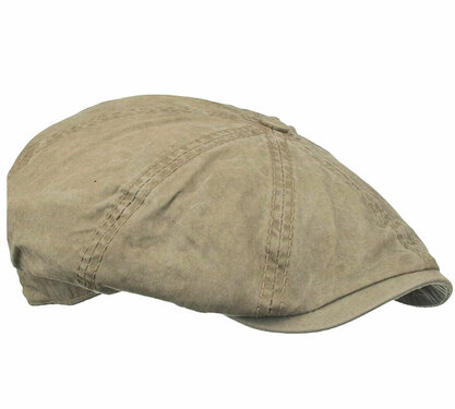 Oversized newsboy zomerpet 8-panel balloncap kleur beige khaki