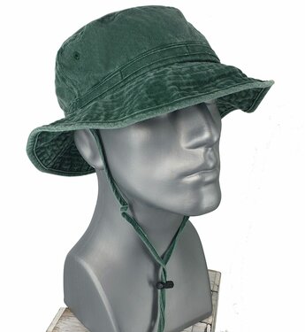 Vissershoed katoenen washed Boonie Safari hoed zomerhoed Aussi hat kleur groen 