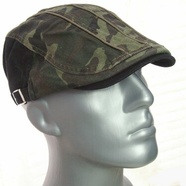 Driver cap zomerpet katoenen flatcap camouflage print