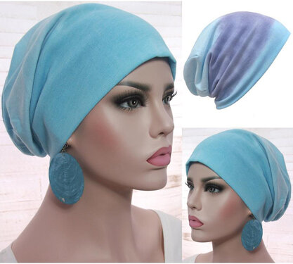 Chemomuts beanie kleurverloop blauw paars