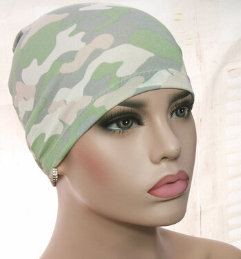 Comfortabele basismuts nachtmuts pastell camouflage