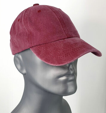 Washed katoenen baseball cap zomerpet kleur wijnrood