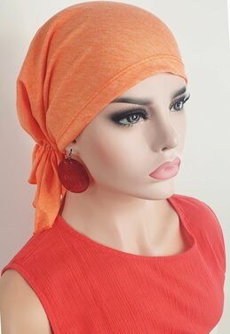 Chemomuts bandana hoofddoekje kleur oranje melee maat one size