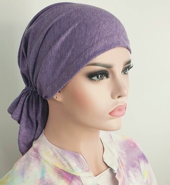 Chemomuts bandana hoofddoekje kleur lila paars melee maat one size