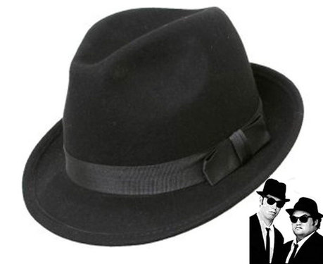 Blues Brothers Hazes Trilby hoedje van wolvilt