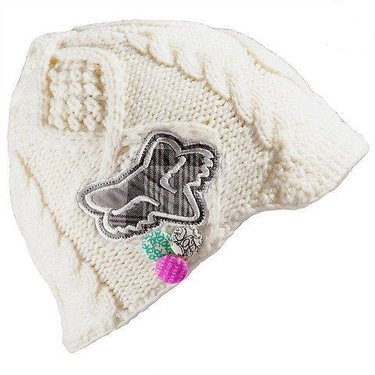 FOX dames beanie met kort klepje kleur beige