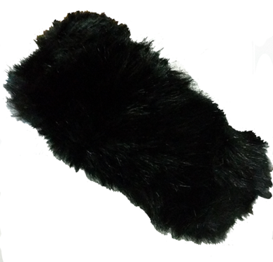 Isabella Fake Fur Hoofdband zwart en bruin