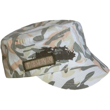 Katoenen cuba cap met camo print