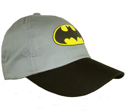 Kids jongenspet Batman katoenen cap kleur grijs
