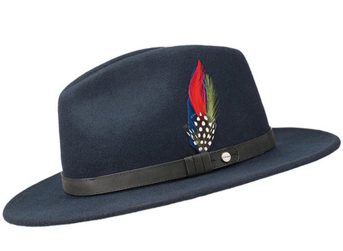 Stetson YUTAN hoed mooie wollen travelerhoed in blauw