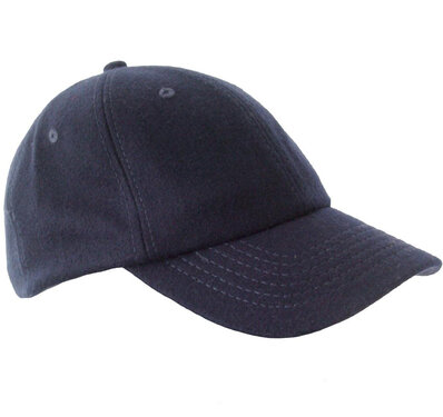 Wollen baseball cap kleur navy blauw