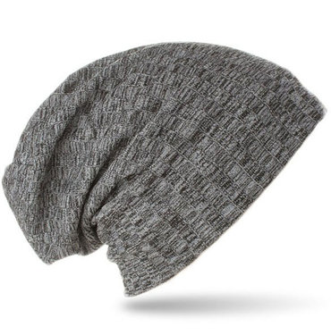 Warme unisex wintermuts beanie oversized met teddy voering grijs melee