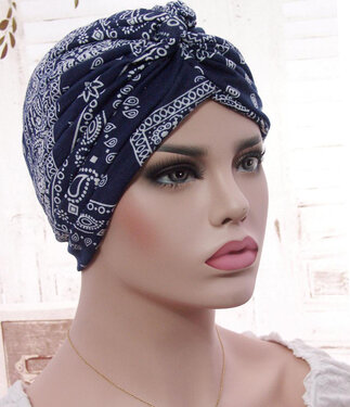 Zachte Stretch Tulband Wrap WELLNESS Haarverlies Muts PAISLEY