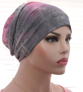 Fleurige zachte chemo muts met BATIK print