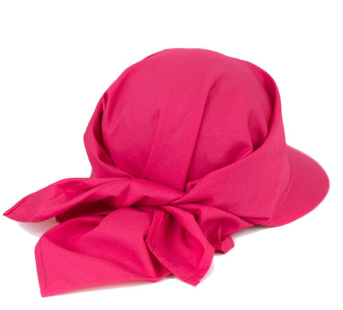 Nieuw! Knoop Zonneklep zonnepet in pink