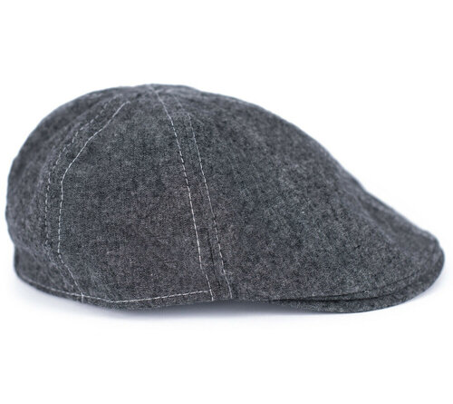 NIEUW! Katoenen denim gatsby flatcap kleur grijs