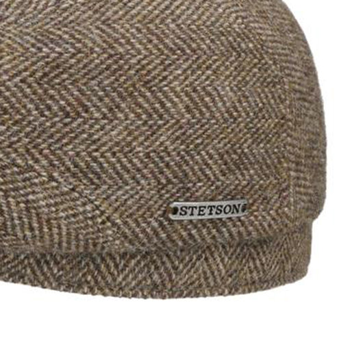 Stetson visgraat pet bruin van 100% wol