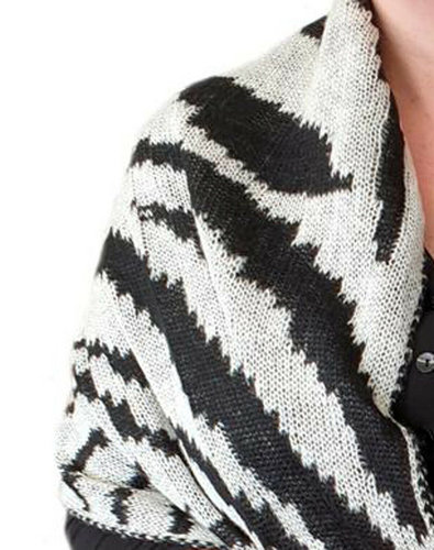 Zebra sjaal wintersjaal zwart wit XXL Nieuw !