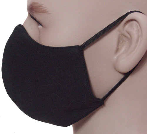 Mondkapje mondmasker wasbaar herbruikbaar zwart L/XL