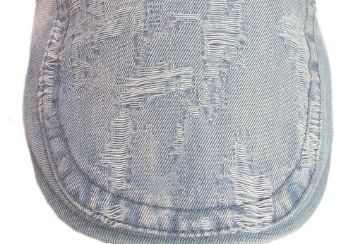 Vintage zomer pet denim flatcap spijkerstof kleur licht blauw maat one size