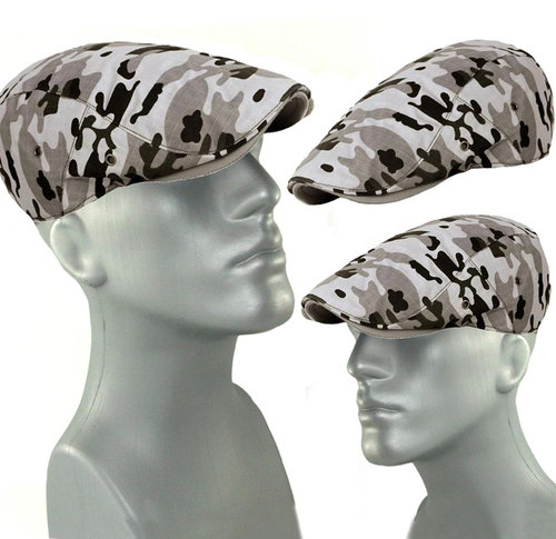 Driver cap zomerpet grijze camouflage print