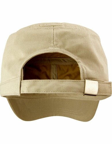 Katoenen army cap cuba pet kleur beige achter verstelbaar