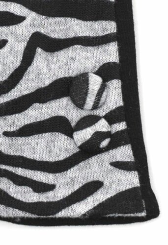 Gevoerde dames handschoenen zebra print zwart maat M L