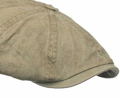 Oversized newsboy zomerpet 8-panel balloncap kleur beige khaki