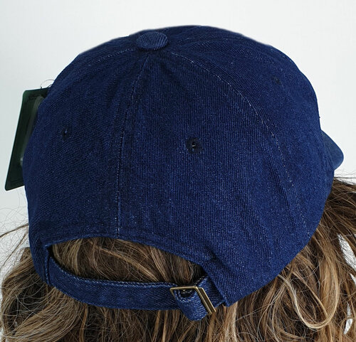 Denim baseball katoenen cap zomerpet kleur donkerblauw