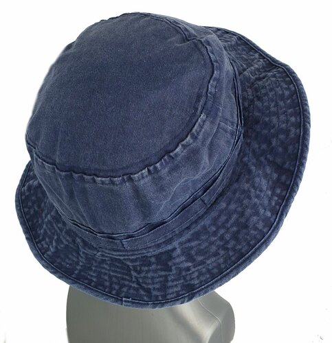 Vissershoed katoenen washed Boonie Safari hoed zomerhoed Aussi hat kleur blauw