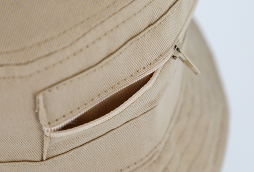 Katoenen bucket hat vissershoedje zonnehoed kleur beige grote maat XXL 62 63 centimeter