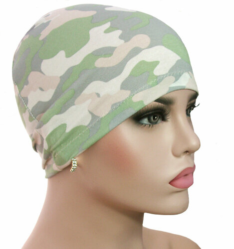 Comfortabele basismuts nachtmuts pastell camouflage
