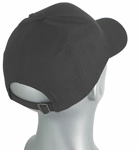 Linnen voorgevormde baseball cap zomerpet kleur zwart