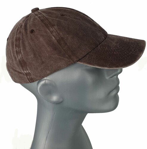 Washed katoenen baseball cap zomerpet kleur bruin