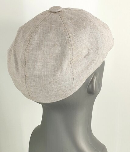 Oversized katoenen zomerpet balloncap jaren 20 stijl kleur naturel