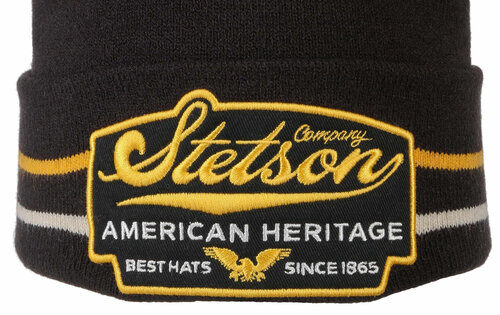 Stetson American Heritage wintermuts met omslag zwart van acryl