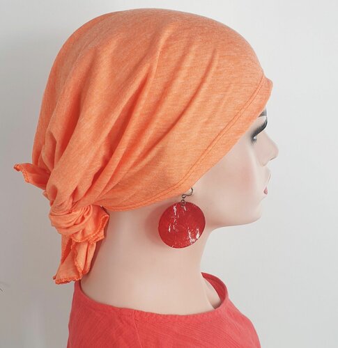 Chemomuts bandana hoofddoekje kleur oranje melee maat one size