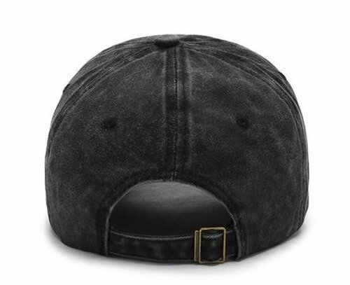 Washed Vintage Distressed Baseball cap met patches Original the Black kleur grijs