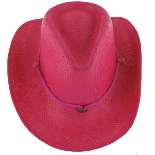 Trendy dames festival cowboyhoed zomerhoed pink