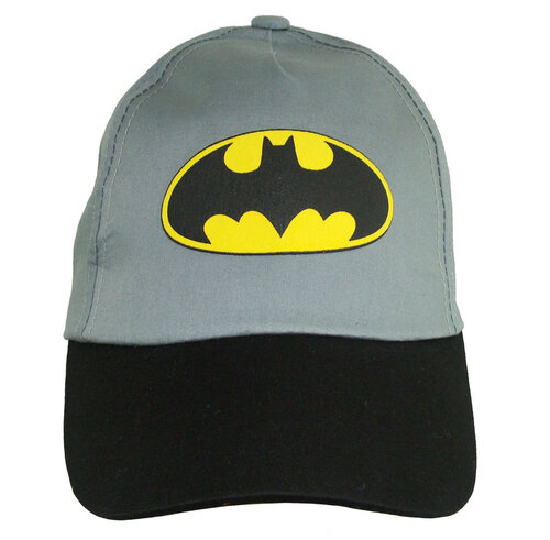 Kids jongenspet Batman katoenen cap kleur grijs